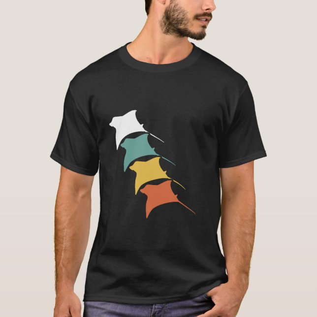 Stingrays Retro Vintage Long Sleeve T Shirt (Front)