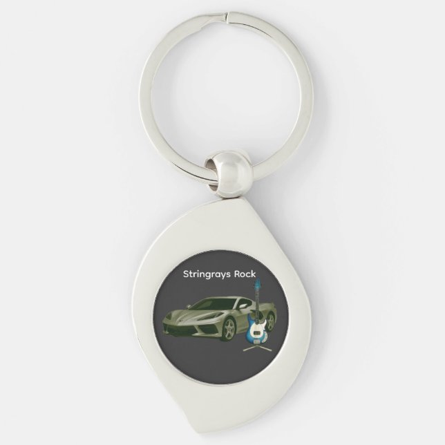 Stingrays Rock Key Ring (Front)