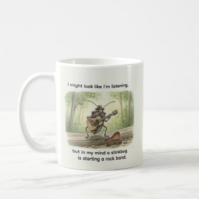 Stink Bug Gifts Funny Brown Marmorated Stinkbug  Coffee Mug (Left)