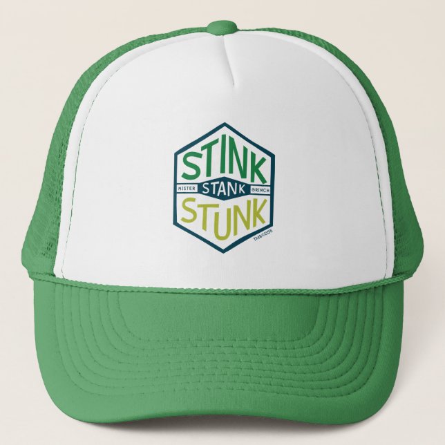 Stink Stank Stunk Badge Trucker Hat (Front)