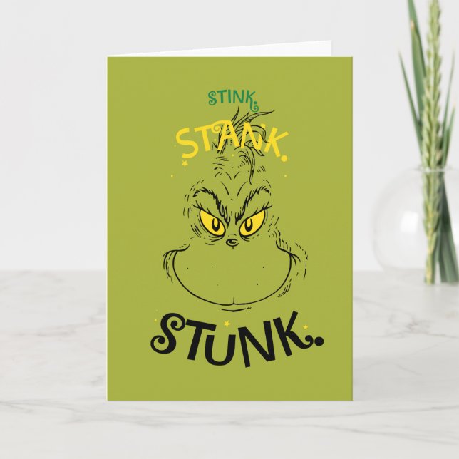 Stink Stank Stunk Mister Grinch Quote Card (Front)