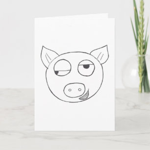 Stinkeye pig birthday card