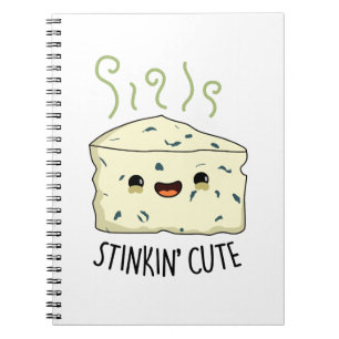 Stinkin Cute Funny Cheese Pun  Notebook