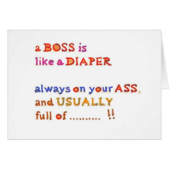 Stinky Boss -  Management Humour (Front Horizontal)