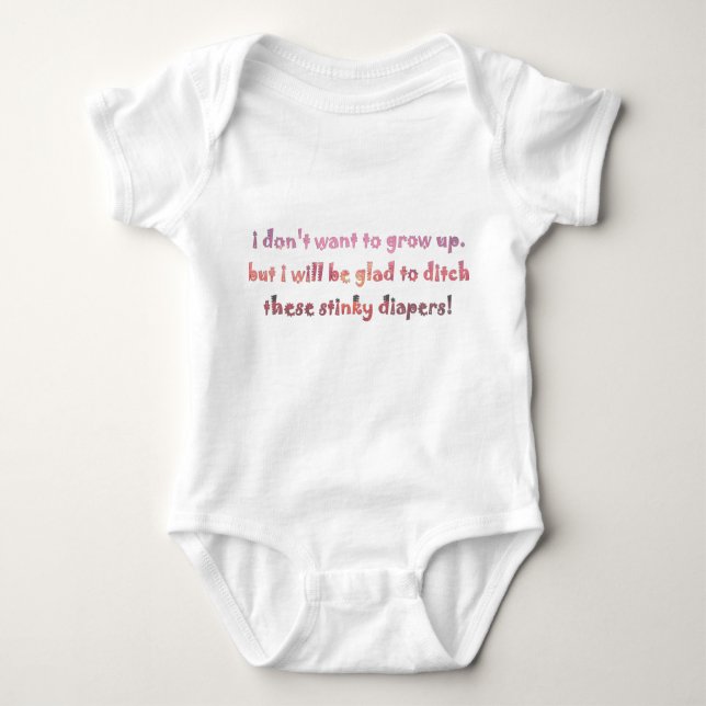 Stinky Diapers Potty Humour Baby Bodysuit (Front)