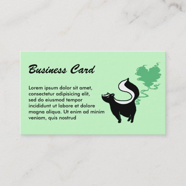 Stinky Love Skunk Business Card (Front)
