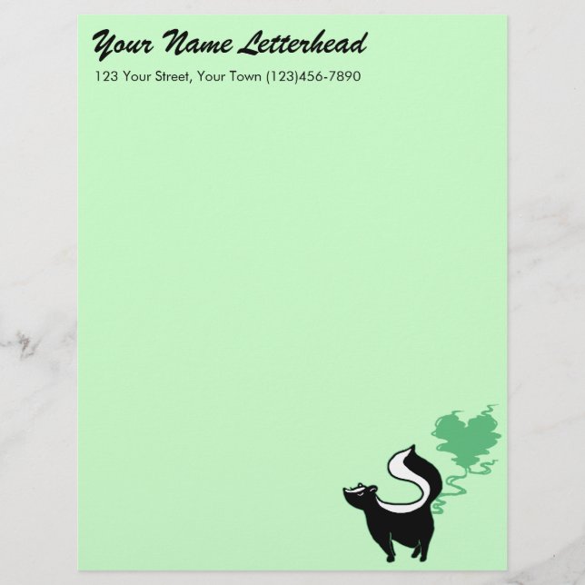 Stinky Love Skunk Customised Letterhead (Front)