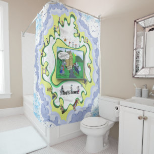 Stinky Perspective Absurd Situational Shower Curtain