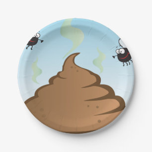 Stinky Pile Of Poop Paper Plate