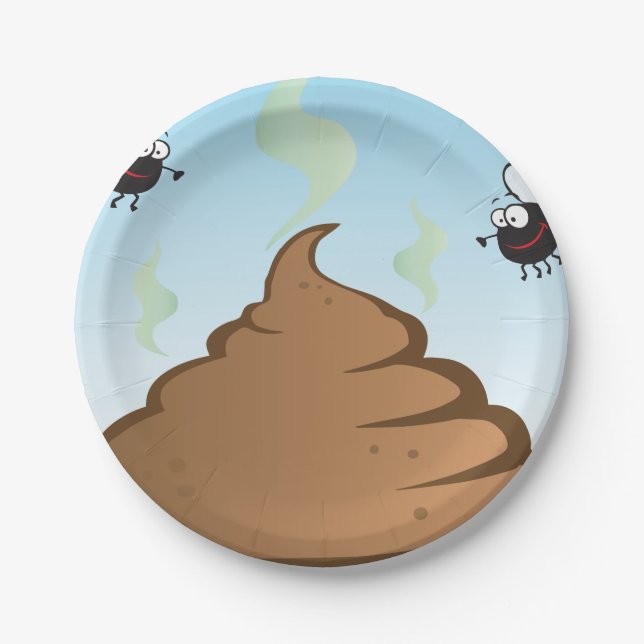 Stinky Pile Of Poop Paper Plate (Front)