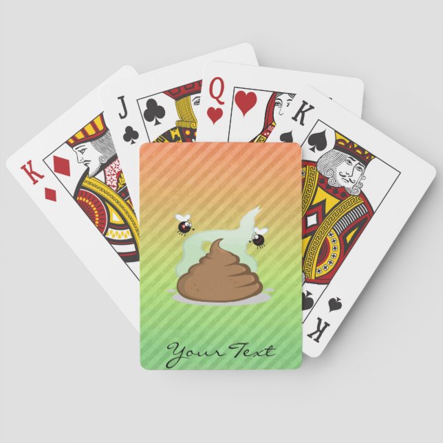 Stinky Poo design Playing Cards (Back)