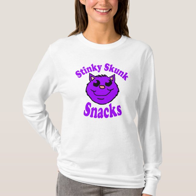 Stinky Skunk Snacks T-Shirt (Front)
