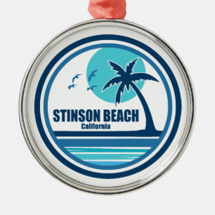 Stinson Beach California Palm Tree Birds Metal Tree Decoration
