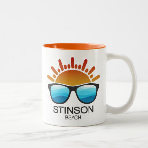 Stinson Beach California Sunglasses Two-Tone Coffee Mug