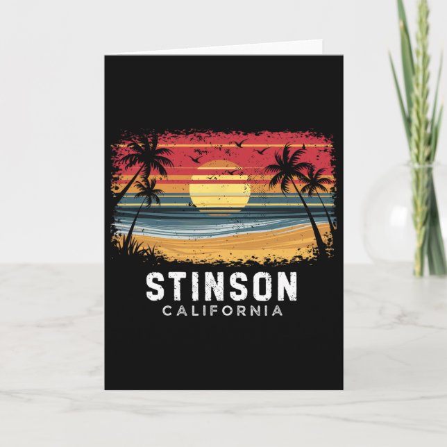 Stinson Beach California Surfboard Beach  Card (Front)