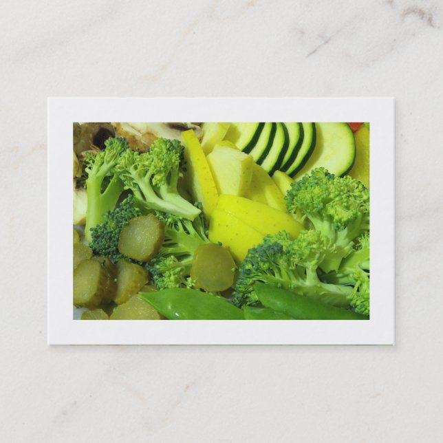 Stir-fry 01 (bordered) business card (Front)