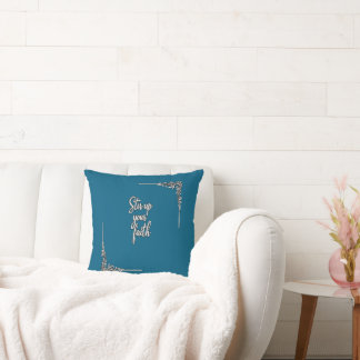 Stir Up Your Faith – Christian Typography Cushion