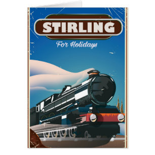 Stirling Scotland vintage train poster.