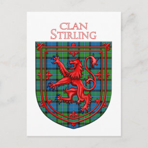 Stirling Tartan Scottish Plaid Lion Rampant Postcard
