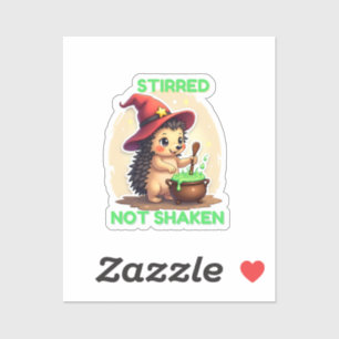 Stirred Not Shaken - Cute Hedgehog Sticker