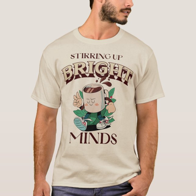 Stirring Up Bright Minds Culinary Teacher T-Shirt (Front)