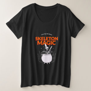 Stirring Up Some Skeleton Magic Plus Size T-Shirt