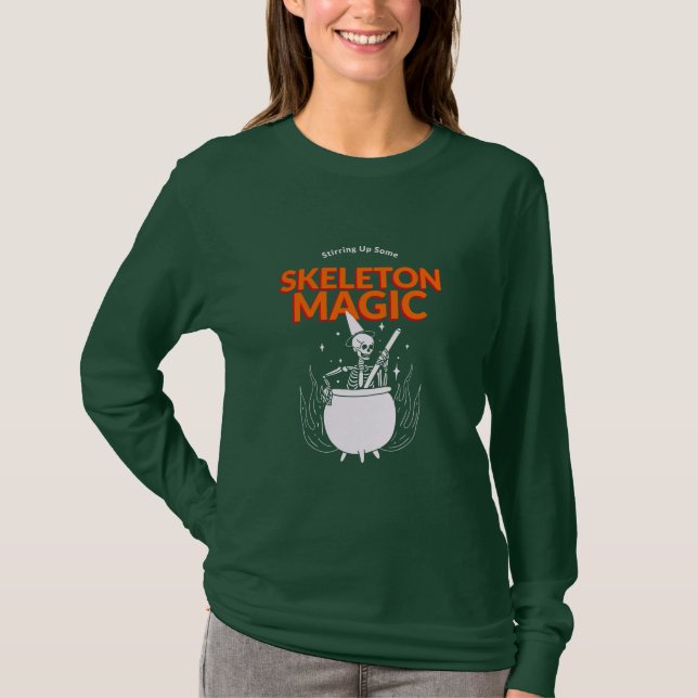 Stirring Up Some Skeleton Magic T-Shirt (Front)