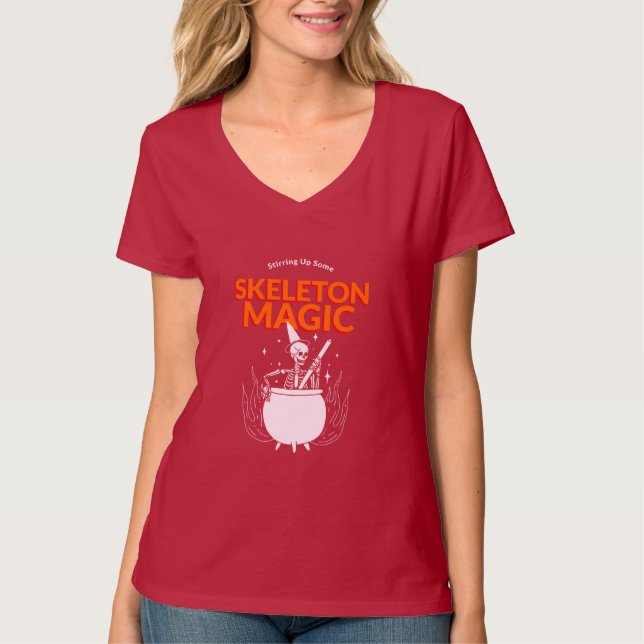 Stirring Up Some Skeleton Magic T-Shirt (Front)