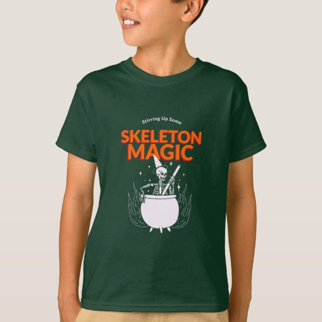 Stirring Up Some Skeleton Magic T-Shirt (Front)