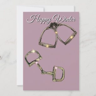 stirrups and bit Flat Holiday Card