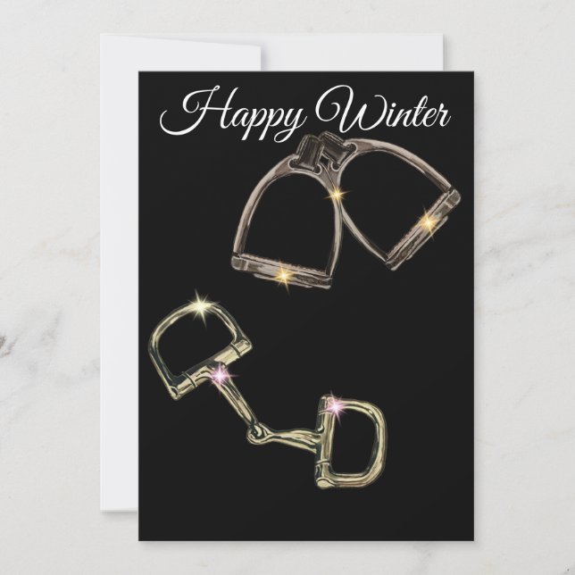 stirrups and bit Flat Holiday Card (Front)