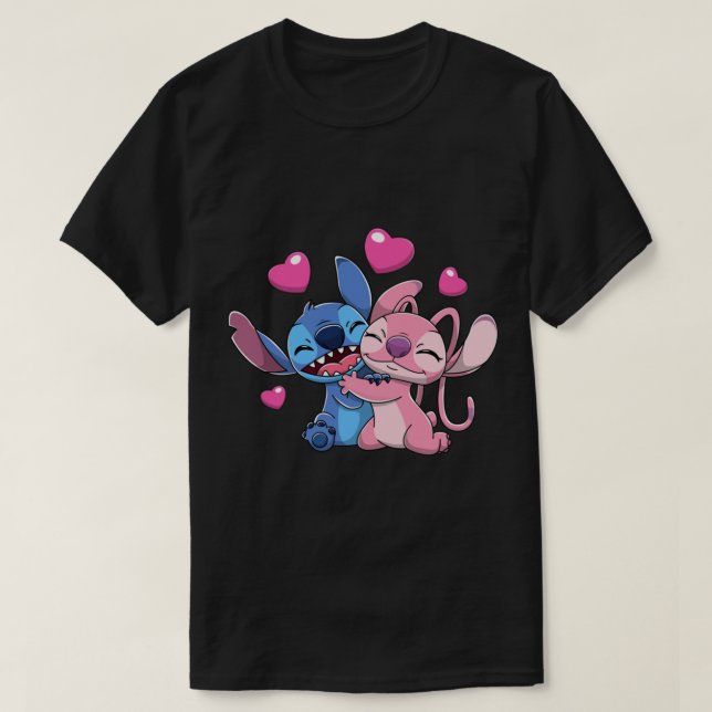 Stitch &amp; Angel Valentines 1 T-Shirt (Design Front)