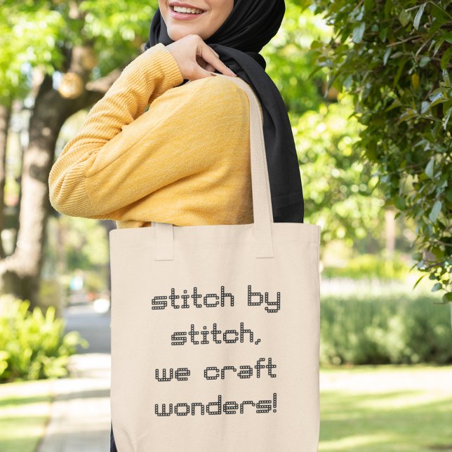 Stitch by Stitch Creative Stitching Lover Gift Tote Bag (Shop now and stitch on!)