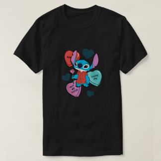 Stitch Funny Candy Hearts Valentine's Day  T-Shirt