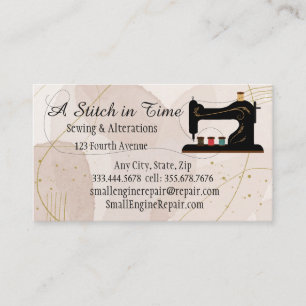 Stitch in Time Sewing Alterations Repair Business  Card