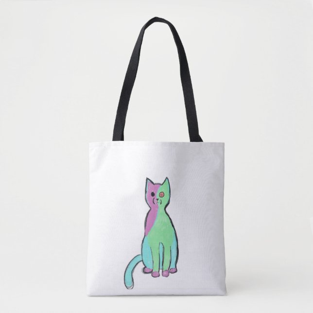 Stitch kitty tote bag (Front)