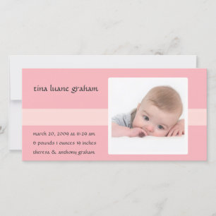 Stitch Photo Birth Announcement (Girl)