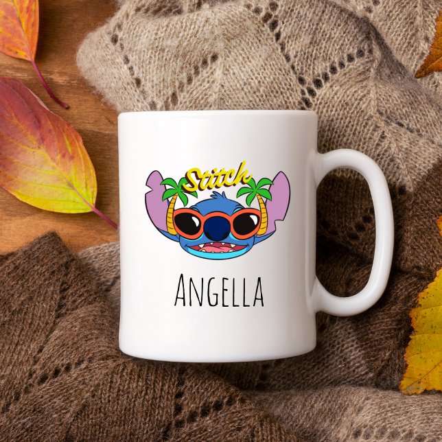 Stitch | Tropical Sunglasses Personalised Coffee Mug (Stitch | Tropical Sunglasses Personalized Coffee Mug
)