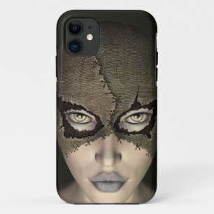 Stitched Burlap Sack Masked Female Face Case-Mate iPhone Case