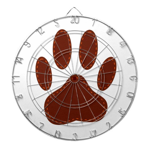 Stitched Felt Dog Paw Print Dartboard (Front)