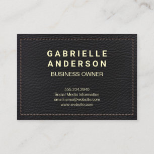 Stitched Leather Business Card