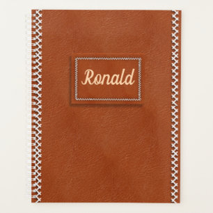 Stitched Leather Personalised Planner