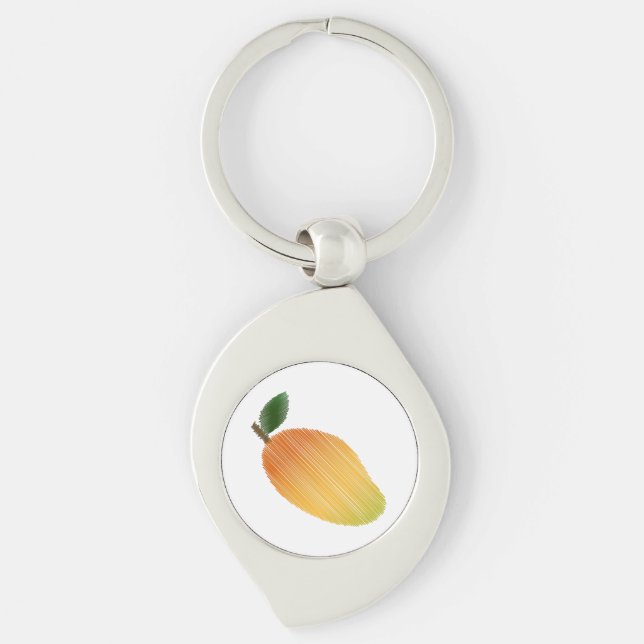 Stitched mango design key ring (Front)