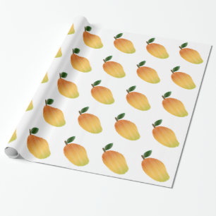 Stitched mango design wrapping paper