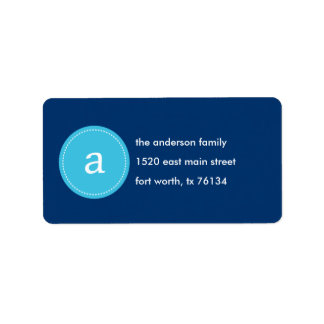 Stitched Monogram Address Label