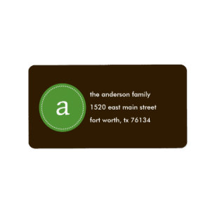 Stitched Monogram Address Label