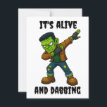 Stitched Monster is alive and dabs for Halloween Postcard<br><div class="desc">A cheeky stitched monster is alive and dabs to bring laughs at any Halloween party. Perfect for spooky fans with humour. Great for fun and quirky Halloween vibes.</div>