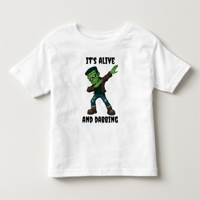 Stitched Monster is alive and dabs for Halloween Toddler T-Shirt (Front)