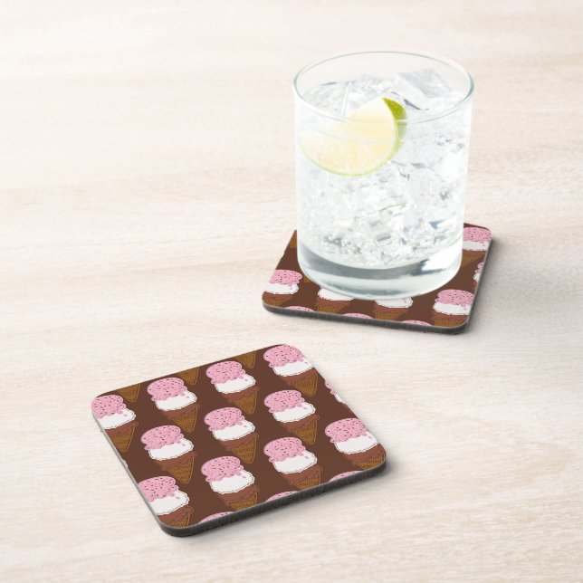 Stitched-Neapolitan-Ice-Cream-Cones-2-COASTERS Coaster (Right Side)