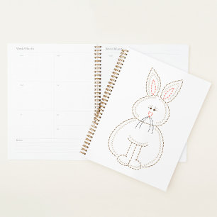 Stitched Rabbit Spiral Planner